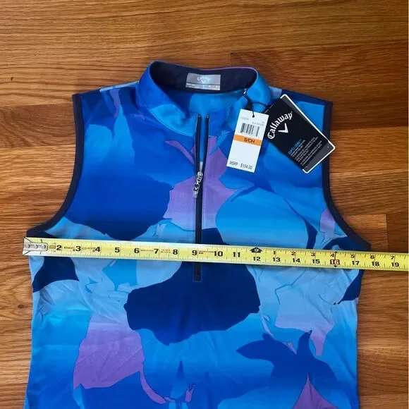Callaway Opti-Dri Golf Dress Sleeveless Abstract Gradient Print Blue Small NWT - Picture 9 of 14